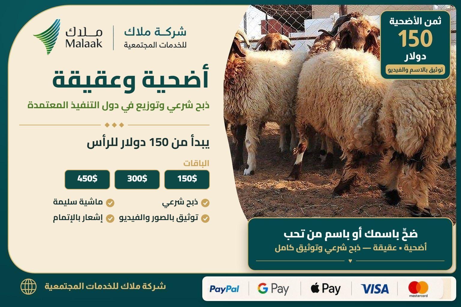 🐑 خدمة تنفيذ الأضاحي والعقائق